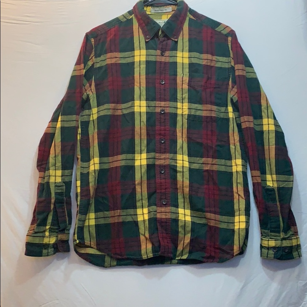 L.L. Bean Plaid Flannel Casual Button Down Shirt